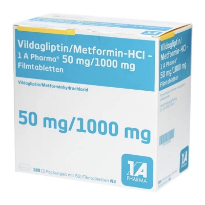 ВИЛДАГЛІПТИН / VILDAGLIPTIN 50/1000 мг табл. в/о 180 шт
